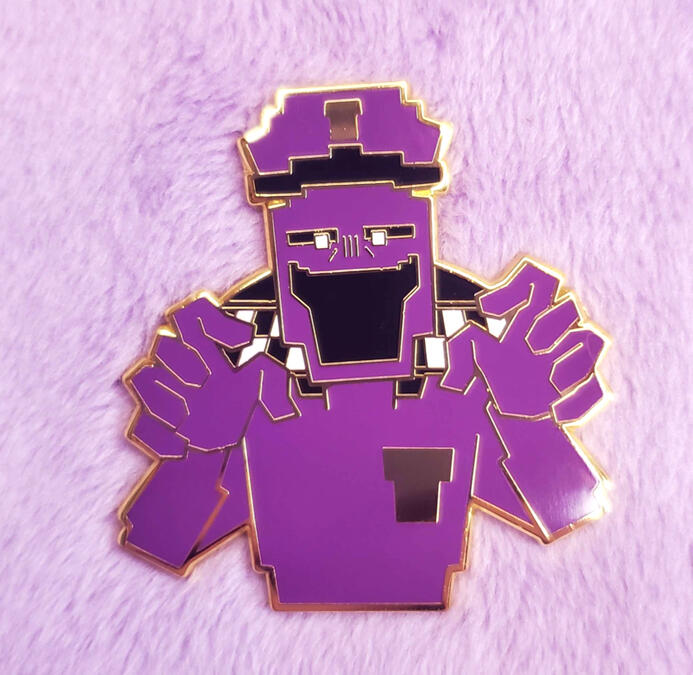 purple guy enamel pin